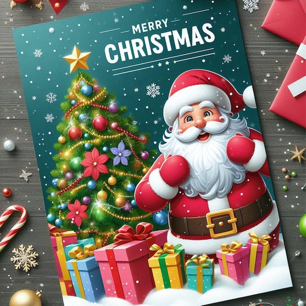 Vector christmas flyer design template