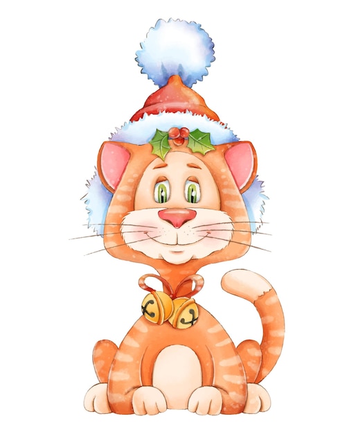 Christmas ginger cat