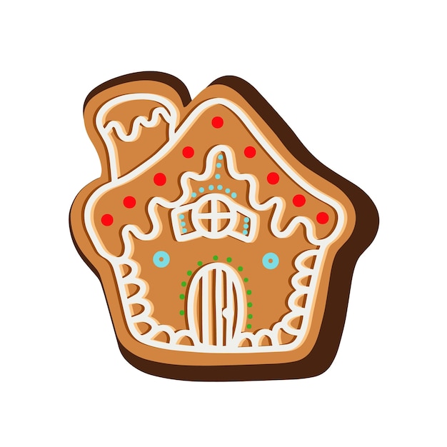 Christmas ginger cookies in the shape of a house