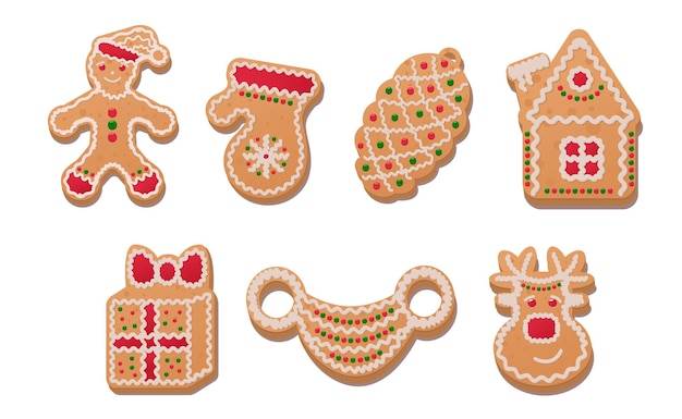 Christmas gingerbread set. Holiday Gingerbread Cookies.