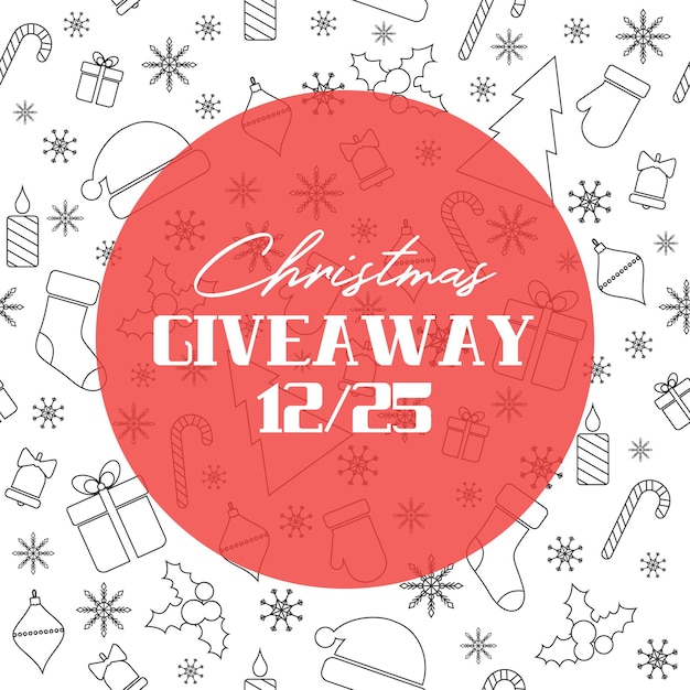 Christmas giveaway Vector banner