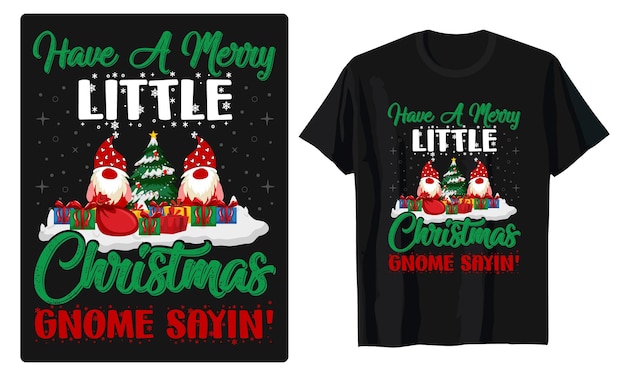 Christmas Gnome Costume Matching Family T-Shirt Design