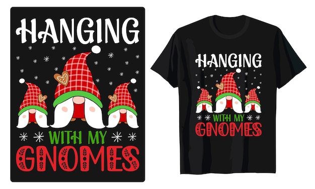 Christmas Gnome Costume Matching Family T-Shirt Design