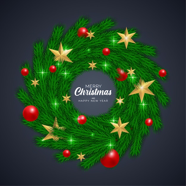 Christmas golden star christmas background Realistic