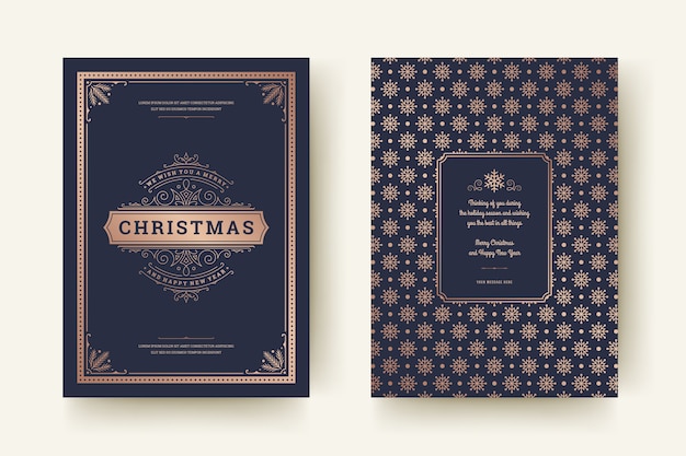 Christmas greeting card design template