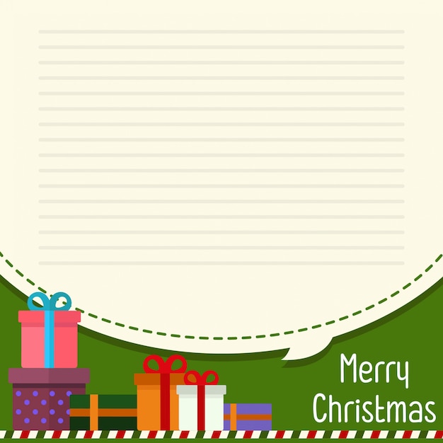 christmas greeting card and letter paper