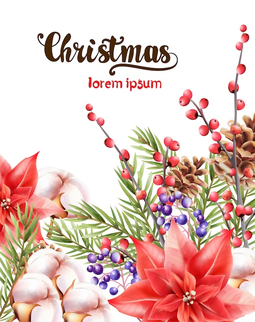 Christmas greeting card template