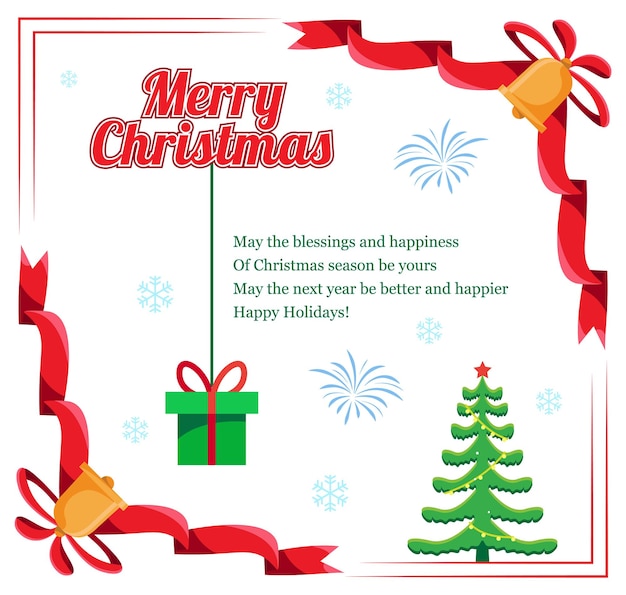 christmas greeting card vector