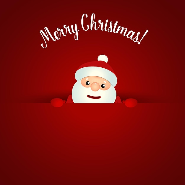 Christmas Greeting Card with Christmas Santa Claus Vector illustration