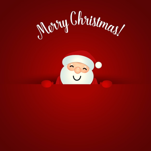 Christmas Greeting Card with Christmas Santa Claus