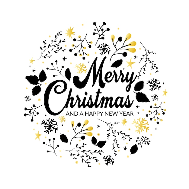 Vector christmas greeting lettering design