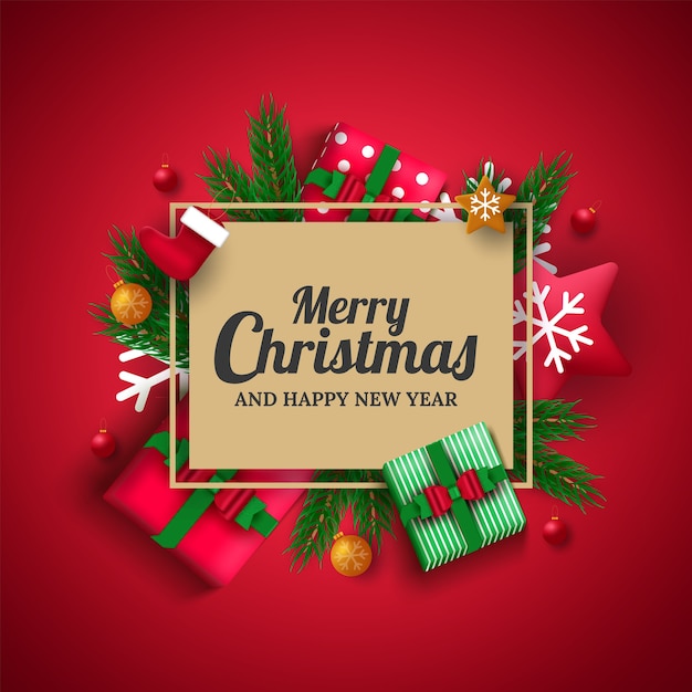 Christmas greeting template.