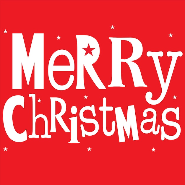 Christmas Greeting with Merry Christmas letter vector design