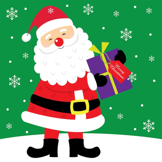 Christmas greeting with Santa design