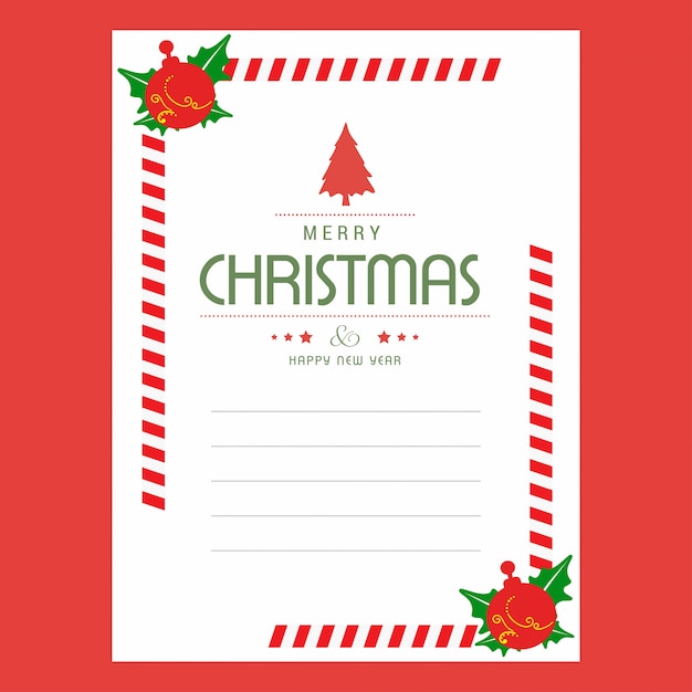 Christmas greetings card design with red background vector