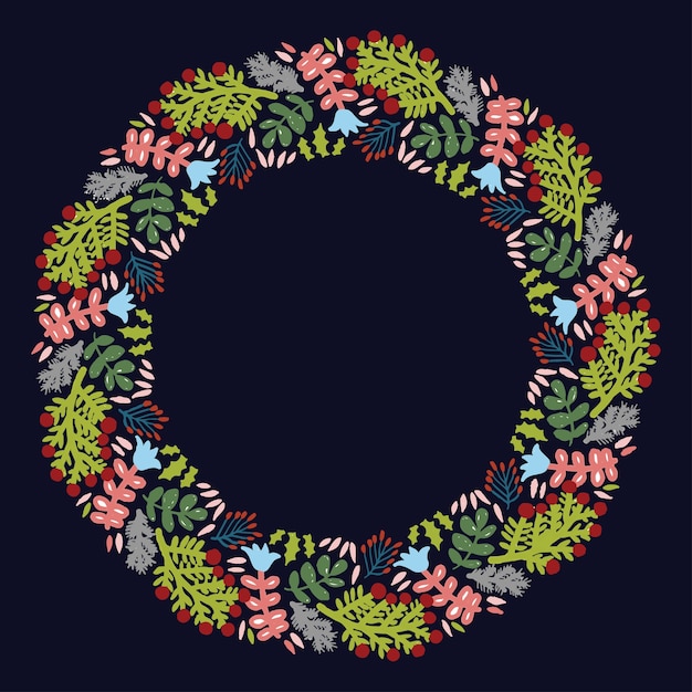 Christmas Hand Drawn Wreath