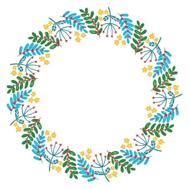 Christmas Hand Drawn Wreath 