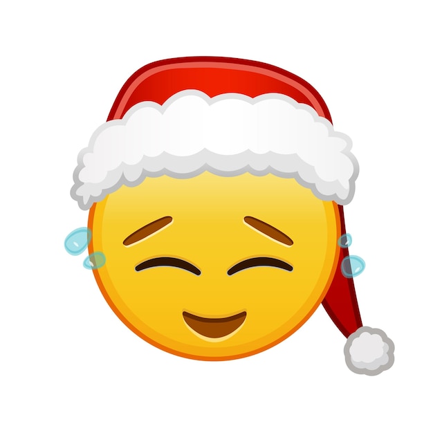 Christmas happy face with tears Large size of yellow emoji smile