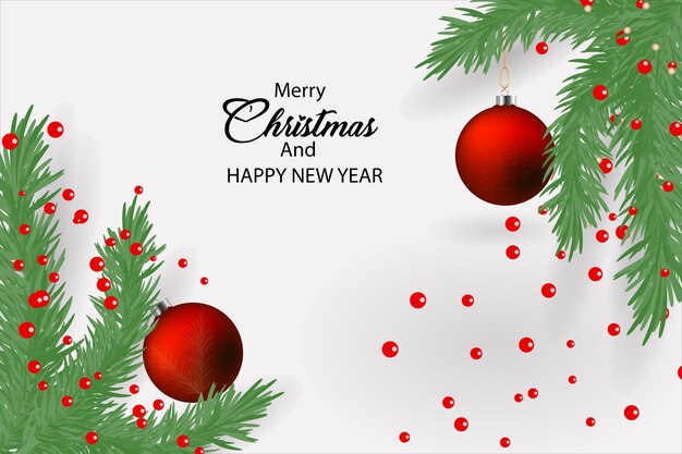 Christmas happy new year greeting card