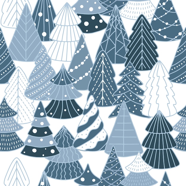 Christmas and Happy New Year seamless pattern with Christmas decorations