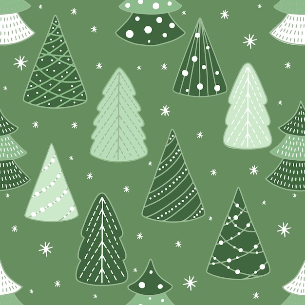 Christmas and Happy New Year seamless pattern with Christmas decorations