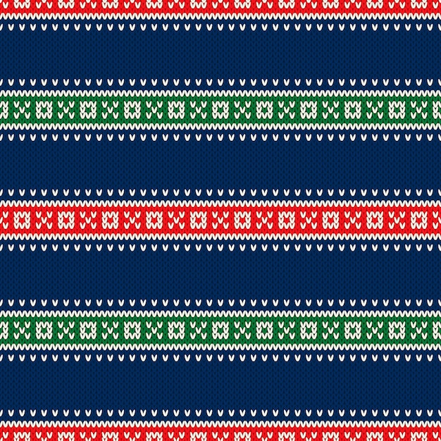 Christmas Holiday Knitted Sweater Seamless Pattern Design. Wool Knit Texture Imitation.