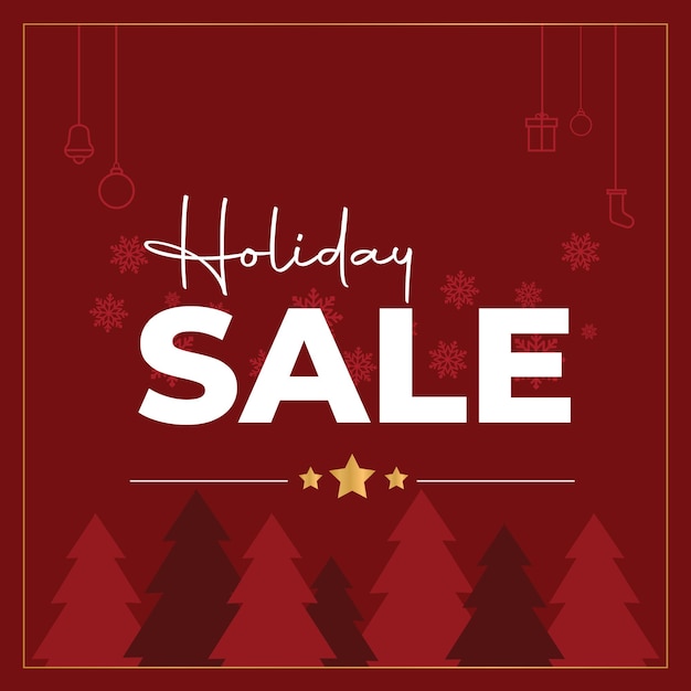 Christmas Holiday Sale poster vector