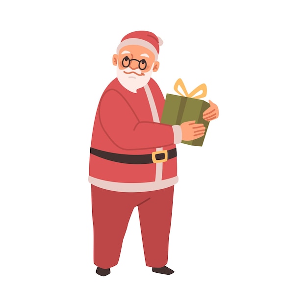 Christmas holiday santa with present