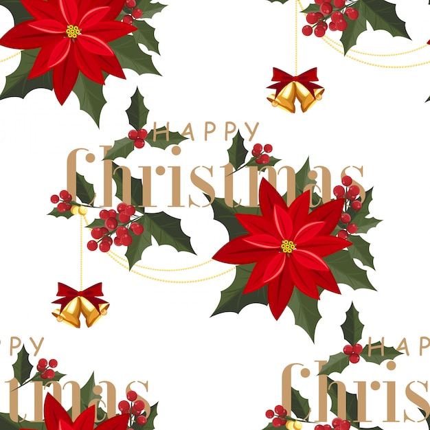 Christmas holiday season seamless pattern.