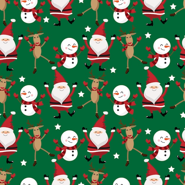 Christmas holiday season seamless pattern.