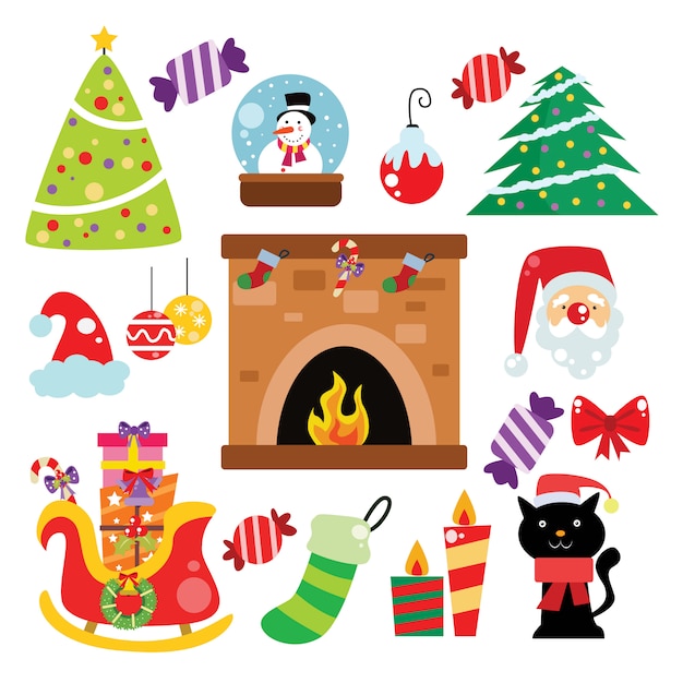 Christmas icon, Elements and Decoration