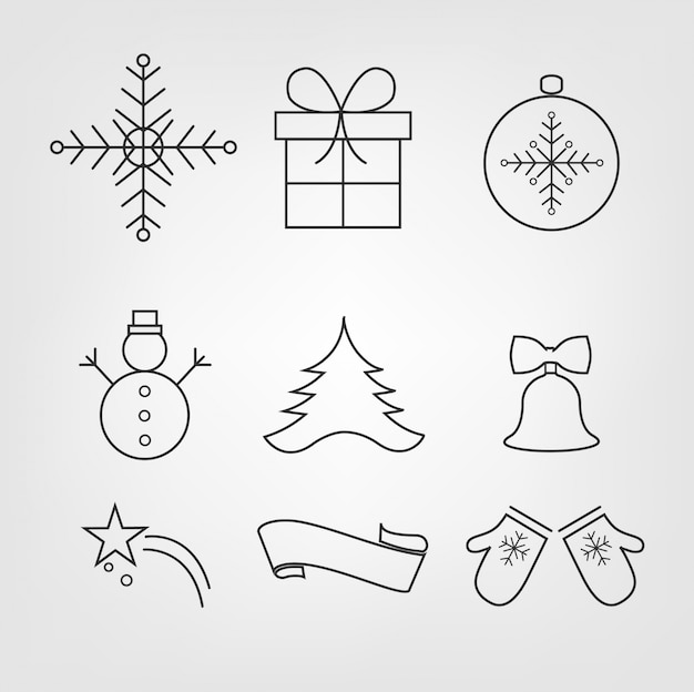 Christmas icon set