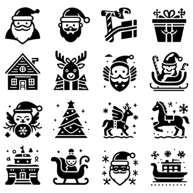 Vector christmas icons vector