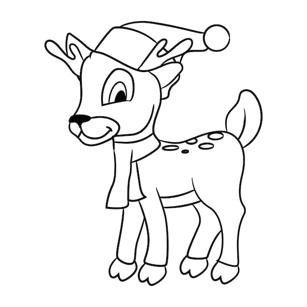 Christmas illustration vector for coloring book for kids