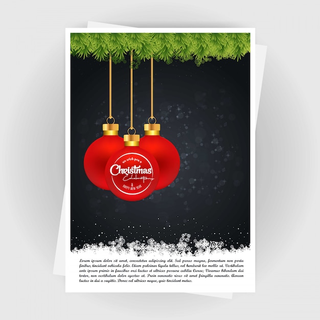 Christmas invitation card