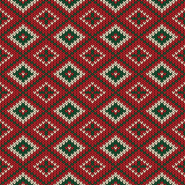 Christmas knitted pattern. 