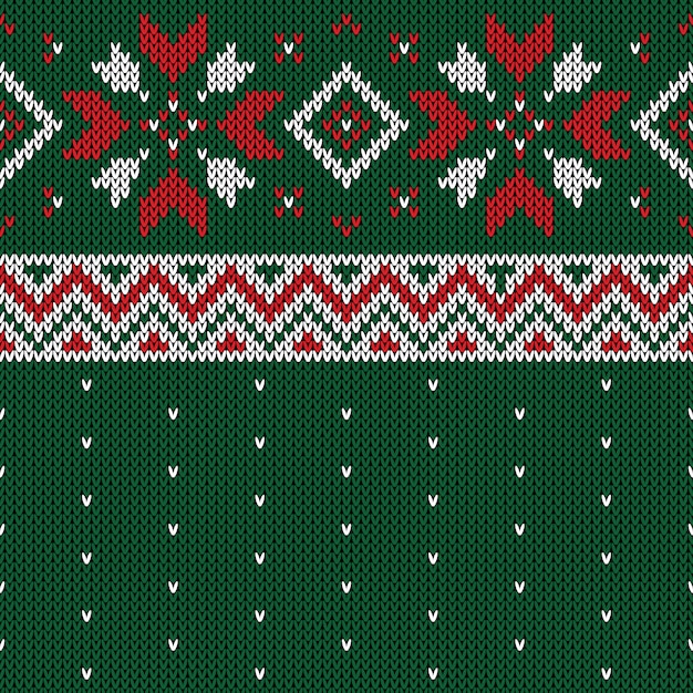 Christmas knitted pattern. 