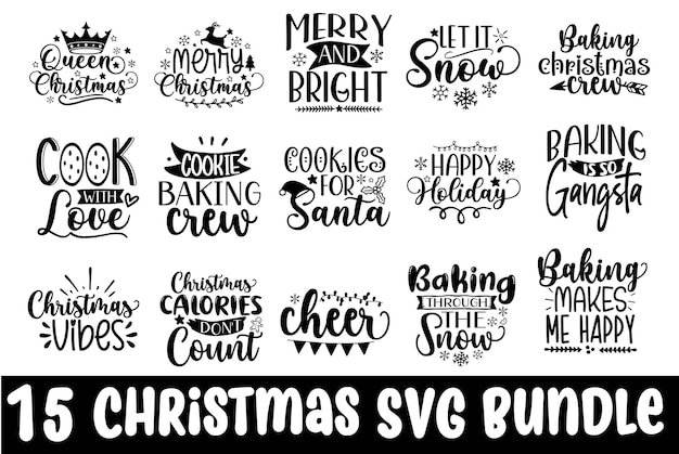 Christmas lettering  Quotes Bundle