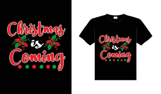 Christmas lettering typography apparel Vintages Christmas T-shirt art Christmas merchandise design