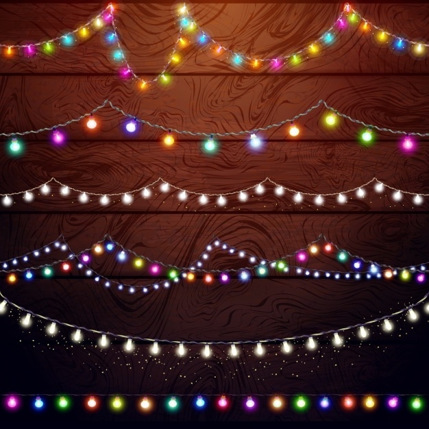 Christmas lights background design