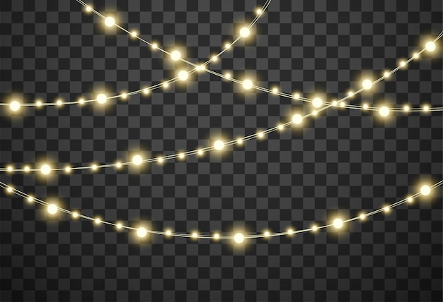 Christmas lights isolated