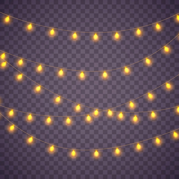 Vector christmas lights isolated