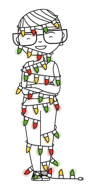 Christmas lights vector illustration