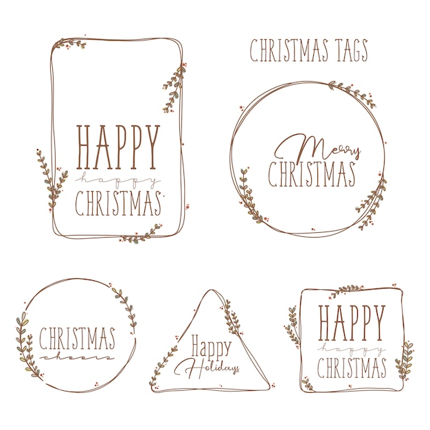 Christmas little tags