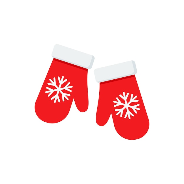 Christmas mittens icon Vector illustration in flat design