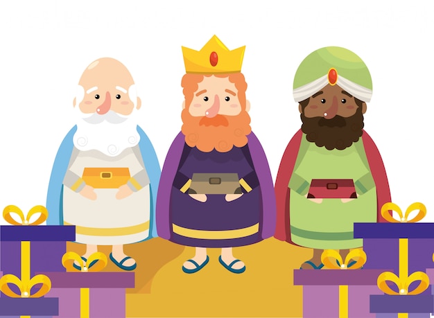 Christmas nativity scene cartoon