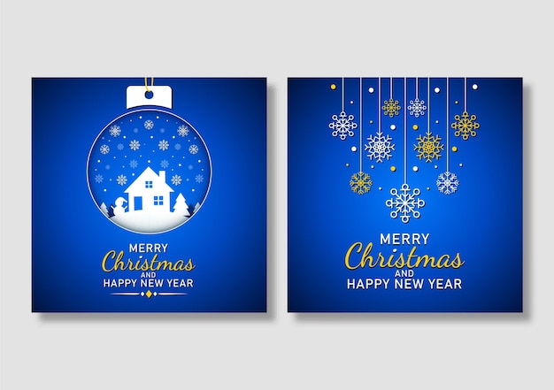 Christmas and new year background with snowflakes