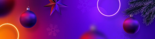 Christmas and New Year eve banner