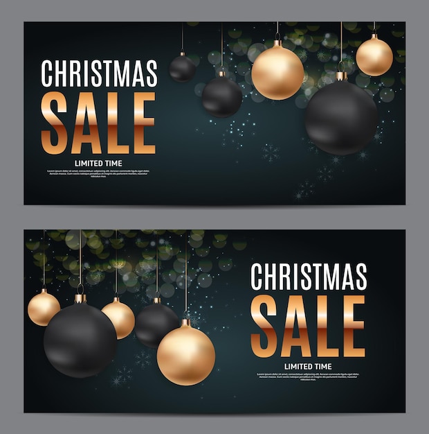 Christmas and New Year Sale Background, Discount Coupon Template. Vector Illustration eps10