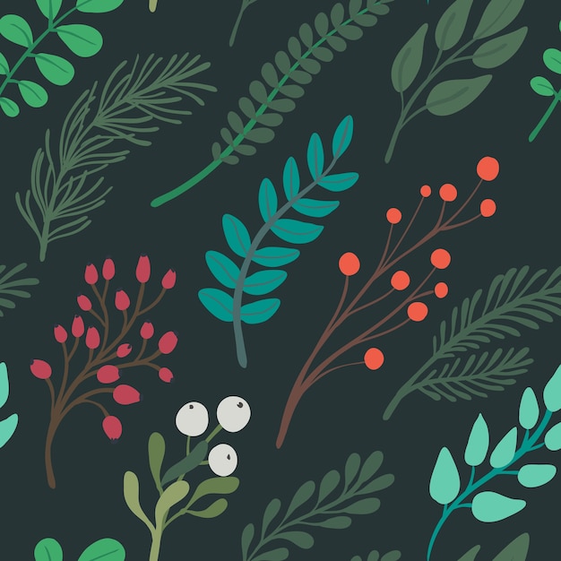 Christmas and New year seamless pattern